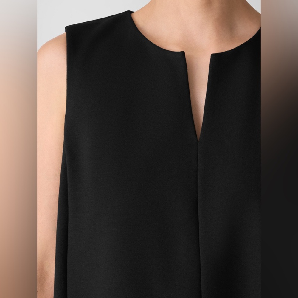 NWT Eileen Fisher Lightweight Ponte Split Neck Dr… - image 3
